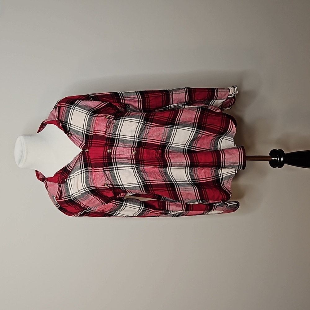 American Eagle Half Button Flannel